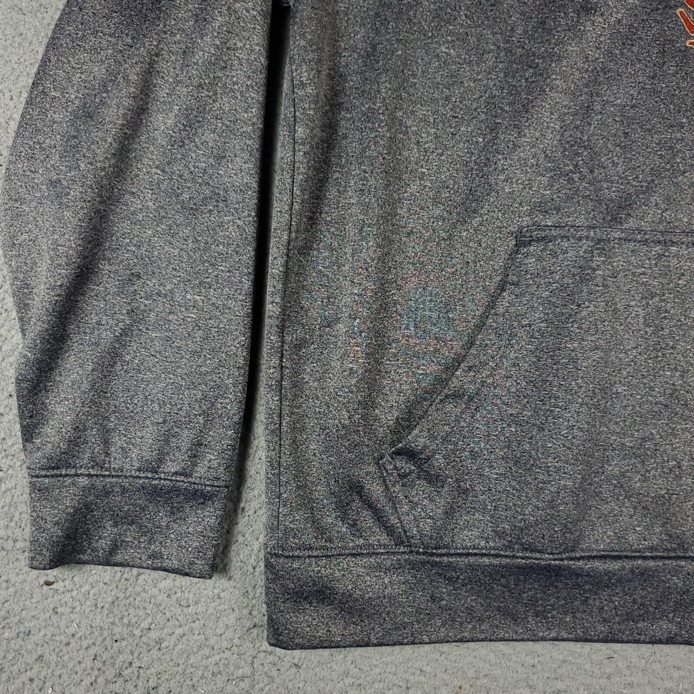 Majestic Florida State Sweater Mens Medium Gray FSU Pullover Hoodie Sweatshirt - Picture 3 of 9